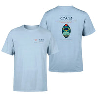 Thumbnail for Afonso Pena International Airport (CWB) design printed on light blue double-side t-shirt