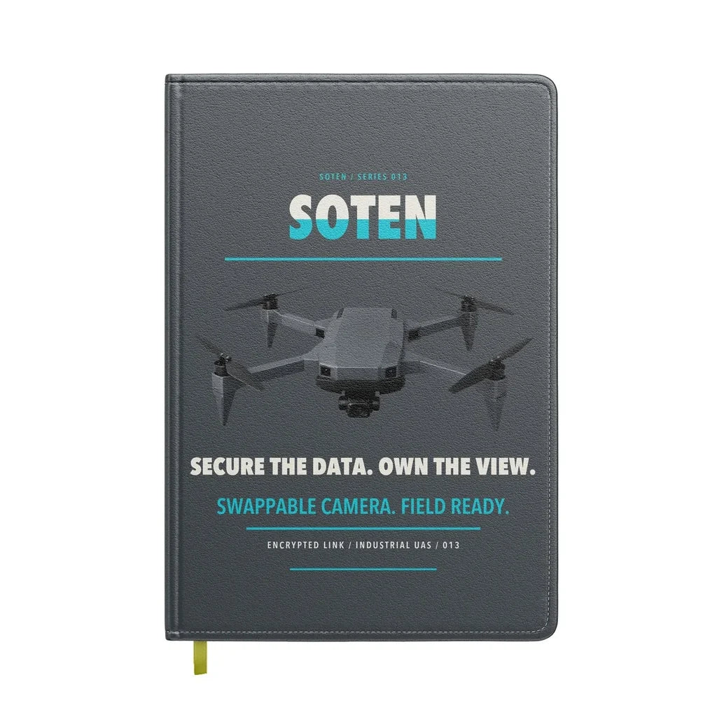 ACSL SOTEN design on gray notebook