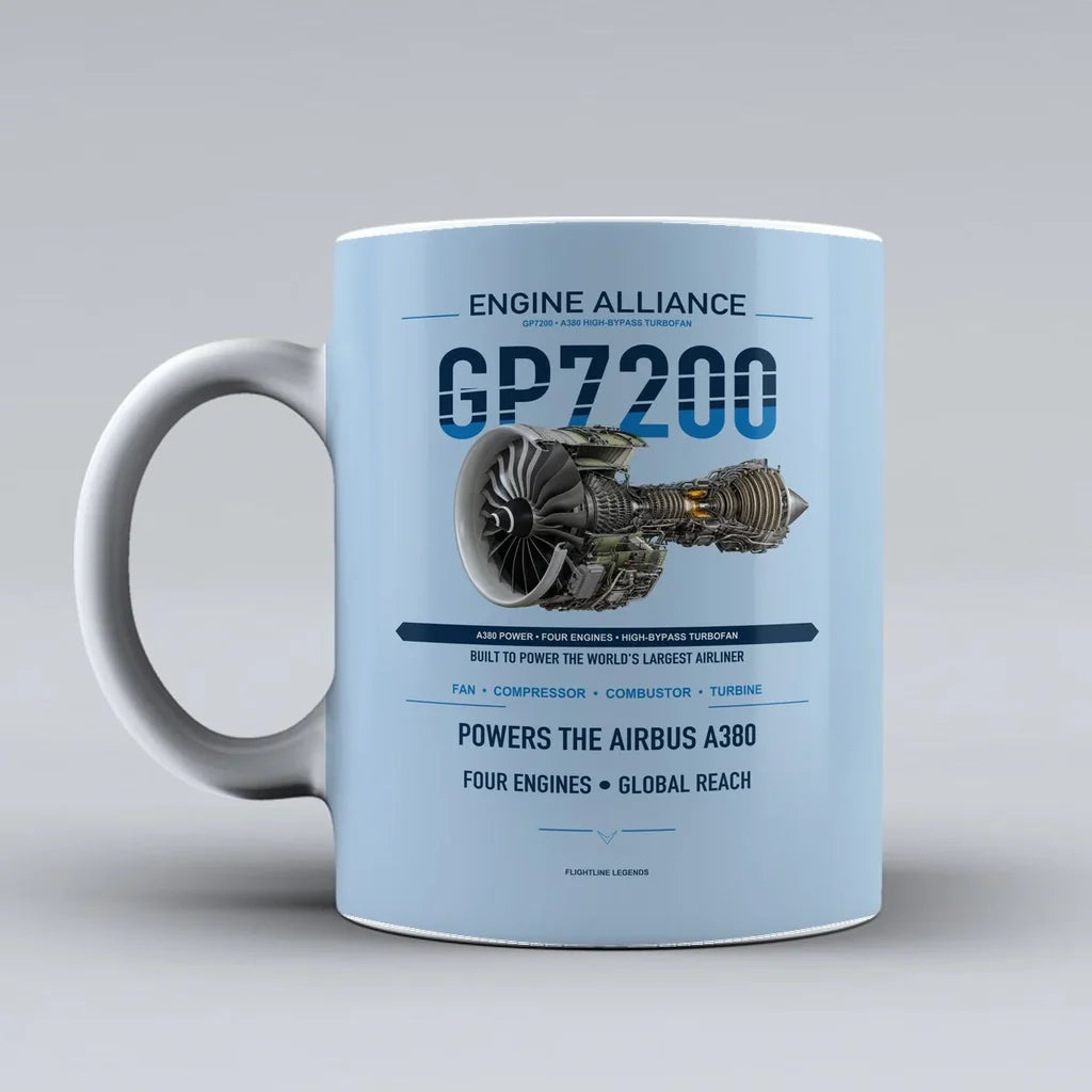 Mug design on light blue gp7200