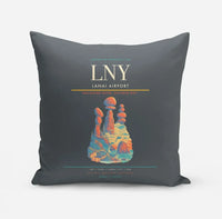 Thumbnail for Lanai Airport (LNY) design on gray pillow