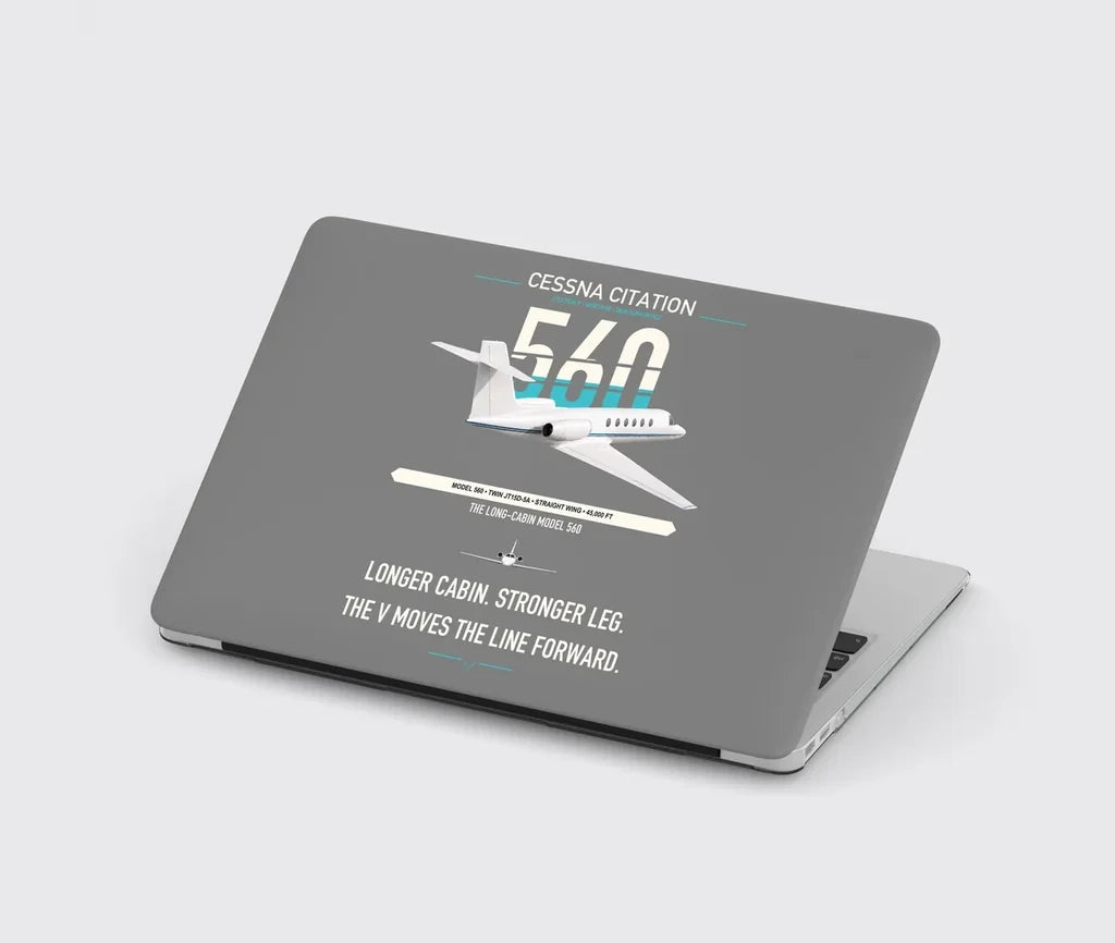 Cessna Citation 560 - Citation V design on gray MacBook case