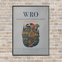 Thumbnail for Wrocaw Nicolaus Copernicus Airport WRO - Canvas Framed - Light Gray