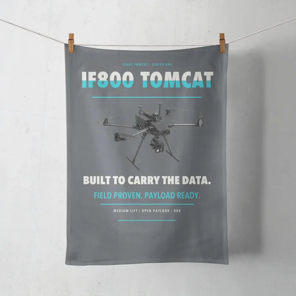 Inspired Flight IF800 Tomcat design on gray towel