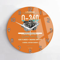 Thumbnail for O-360 design on orange no frame wall clock