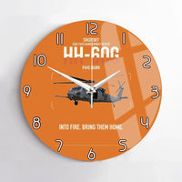 Thumbnail for Sikorsky HH-60G Pave Hawk design on orange no frame wall clock