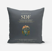 Thumbnail for Louisville Muhammad Ali International Airport (SDF) design on gray pillow