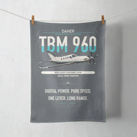 Thumbnail for Daher TBM 960 design on gray towel