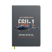 Thumbnail for F6U-1 Pirate Fire Built in the Tail design on gray notebook