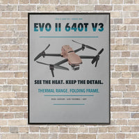 Thumbnail for Autel EVO II Dual 640T V3 vertical canvas print - framed - light gray background