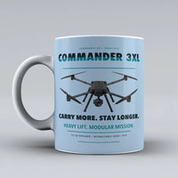 Thumbnail for Commander 3XL Mug design on light blue draganfly