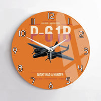 Thumbnail for P-61B Black Widow design on orange no frame wall clock