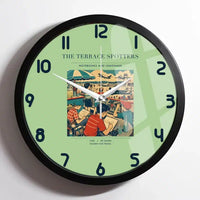 Thumbnail for VINTAGE G4114 - The Terrace Spotters - Designed Wall Clocks design on lightgreen framed