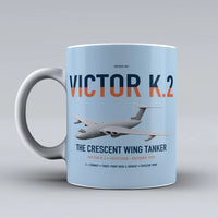 Thumbnail for Handley Page Victor K.2 design on light blue ceramic mug, double-side print