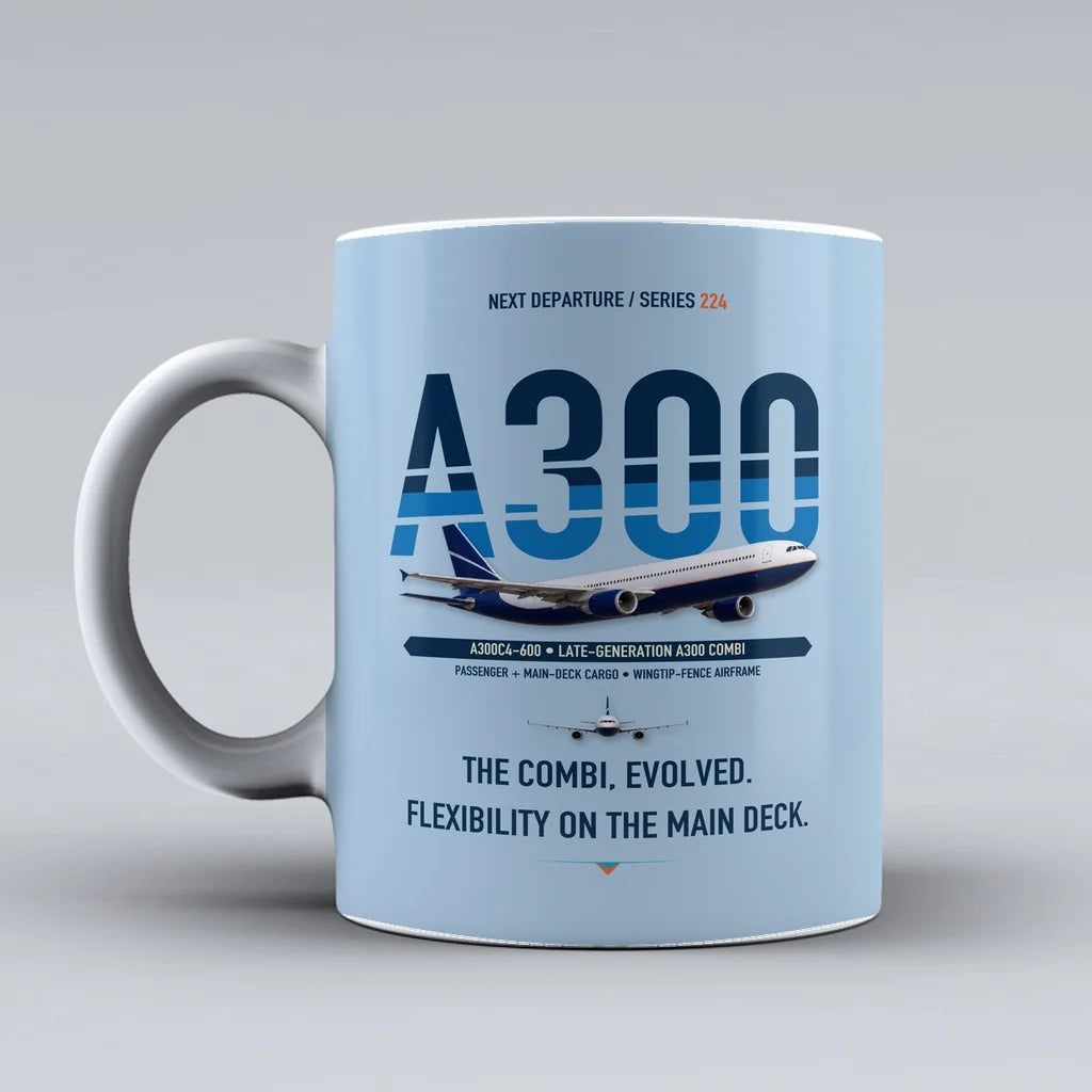 A300C4-600 Mug design on light blue airbus
