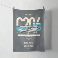 Thumbnail for Cessna 206 Stationair design on gray towel