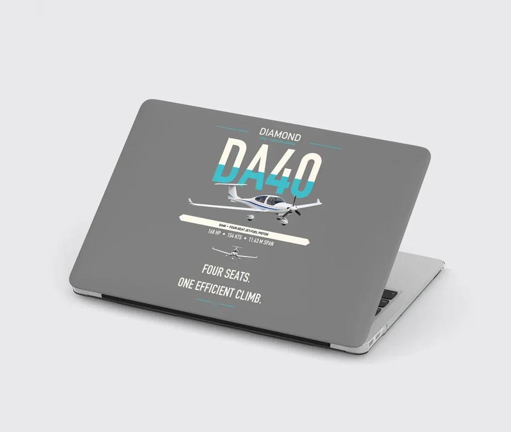 Diamond DA40 design on gray MacBook case