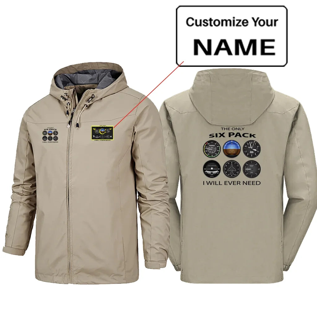 The Only Six Pack I Will Ever Need Designed Rain Jackets & Windbreakers - view 11