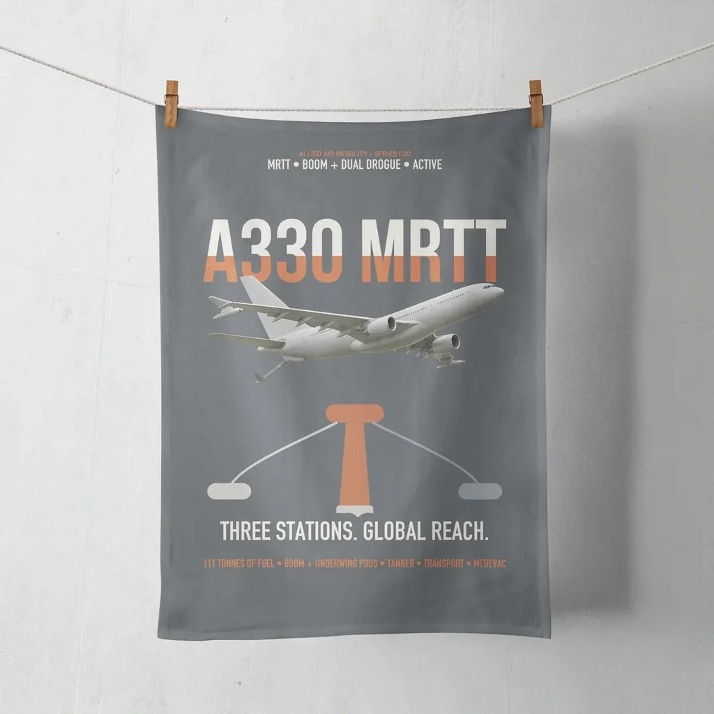 Airbus A330 MRTT design on gray towel