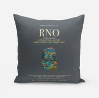 Thumbnail for Reno-Tahoe International Airport (RNO) design on gray pillow