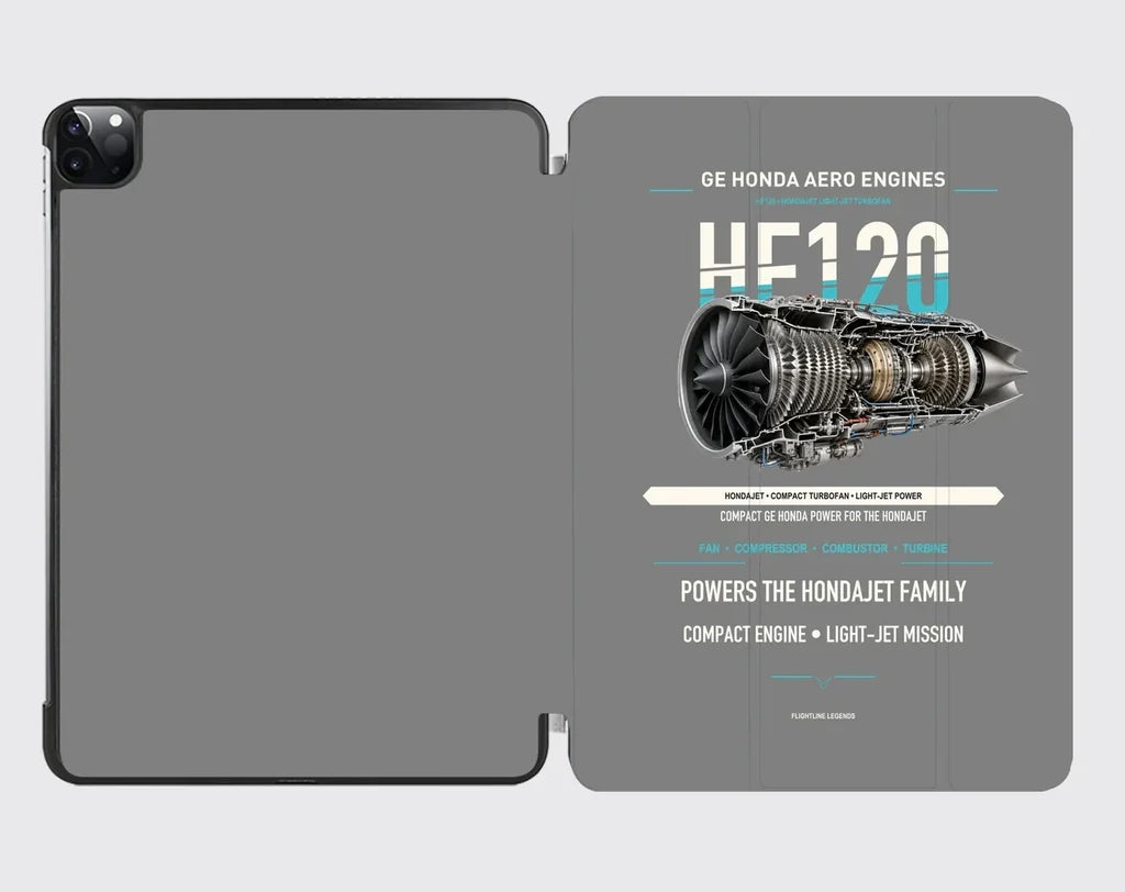 HF120 design on gray ipad tablet case