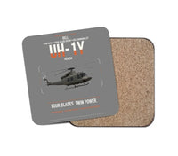 Thumbnail for Bell UH-1Y Venom design on gray 1 piece coaster
