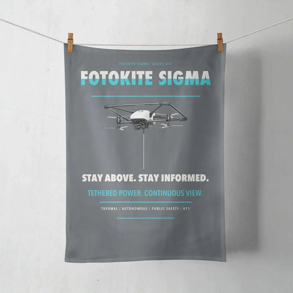Fotokite Sigma design on gray towel