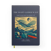 Thumbnail for VINTAGE G4473 - The Night Glider Wave - Designed Notebooks design on navyblue
