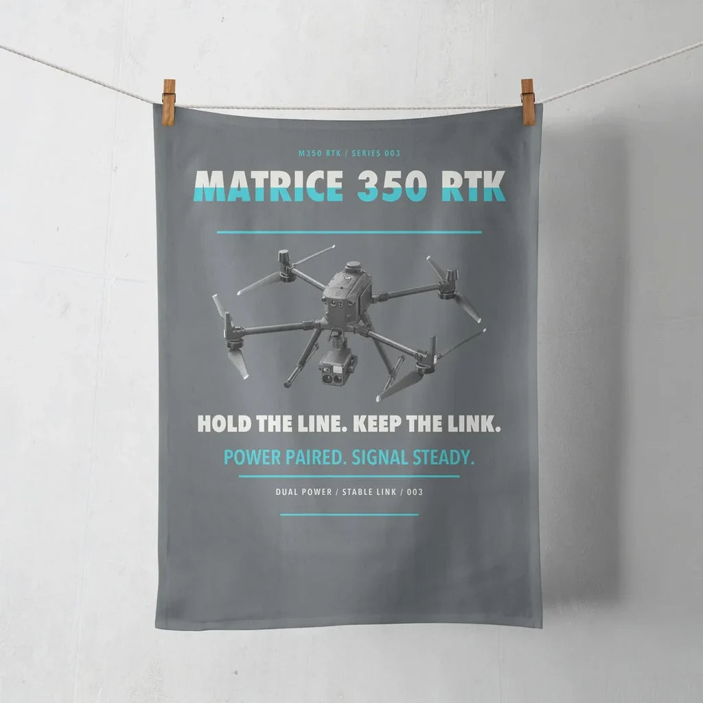 DJI Matrice 350 RTK design on gray towel