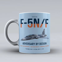 Thumbnail for F-5N F Adversary design on light blue ceramic mug, double-side print