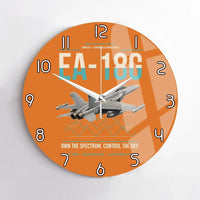 Thumbnail for EA-18G Growler design on orange no frame wall clock