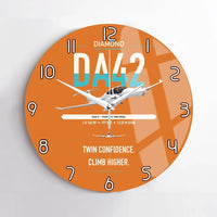 Thumbnail for Diamond DA42-VI design on orange no frame wall clock