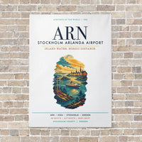 Thumbnail for Stockholm Arlanda Airport ARN vertical canvas print - no frame - white background