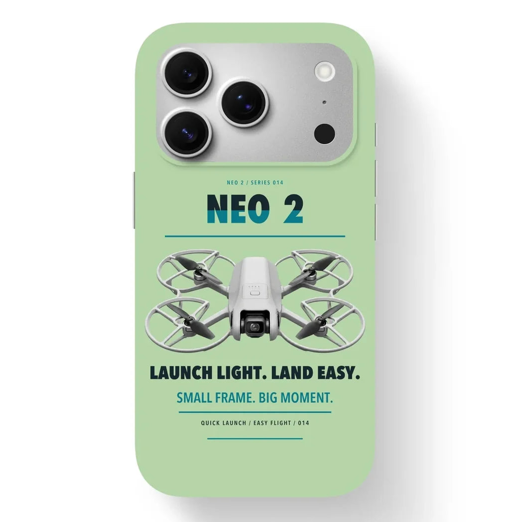 DJI Neo 2 Case design on light green iphone case