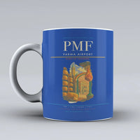 Thumbnail for Parma Airport (PMF) airport code design on blue ceramic mug