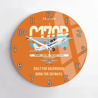 Thumbnail for Cessna 170B design on orange no frame wall clock