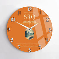 Thumbnail for Sarasota Bradenton International Airport (SRQ) design on orange no frame wall clock