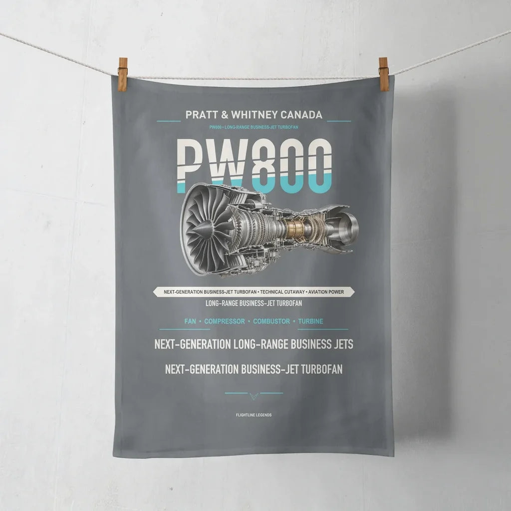 PW800 design on gray towel