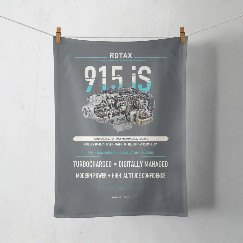 915 iS design on gray towel