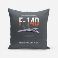 Thumbnail for F-14D Tomcat Sweep The Wings Clear The Sky design on gray pillow