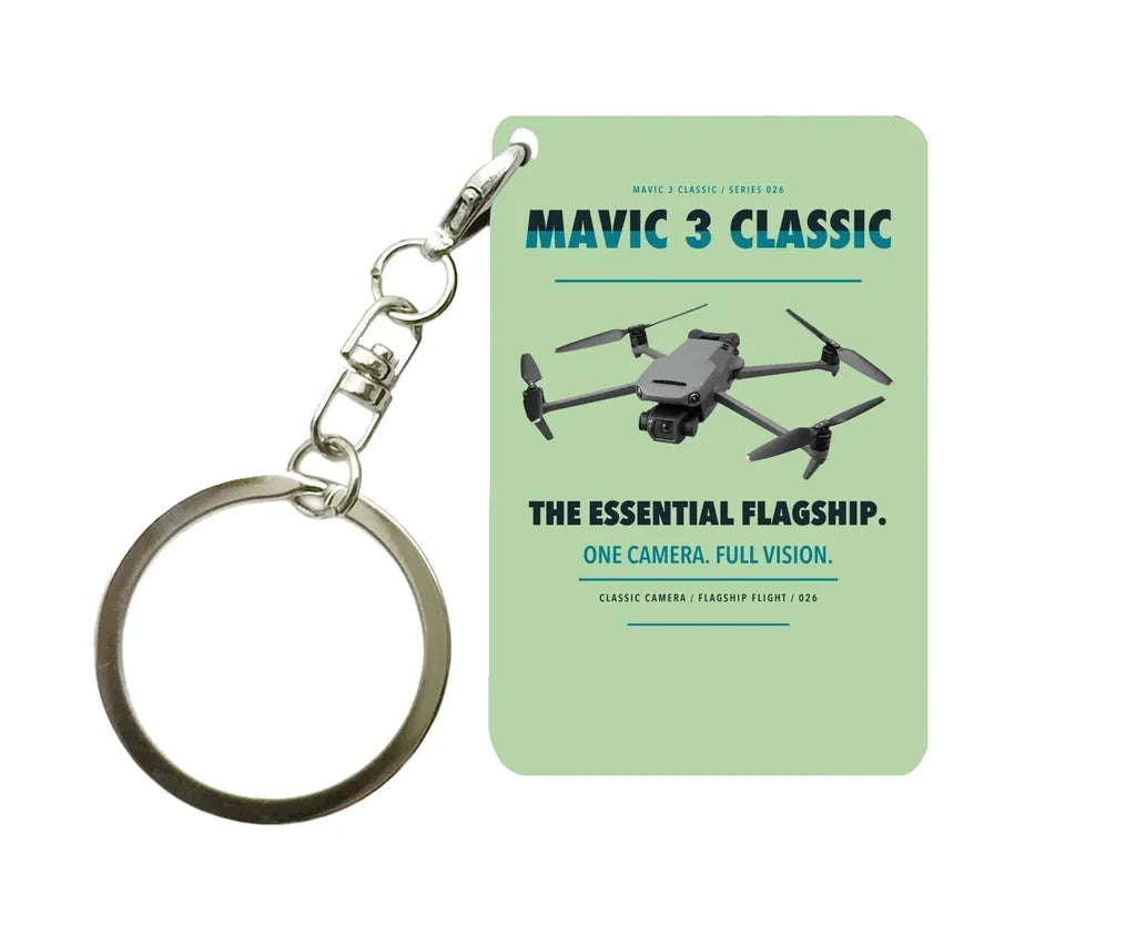 DJI Mavic 3 Classic Key Chain design on light green key chain