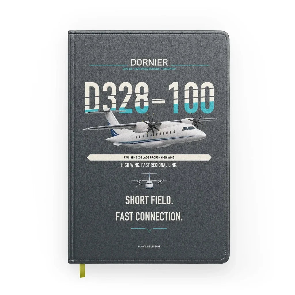 Dornier D328-100 design on gray notebook