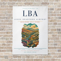 Thumbnail for Leeds Bradford Airport LBA vertical canvas print - no frame - white background
