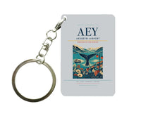 Thumbnail for Akureyri Airport (AEY) design on light gray key chain