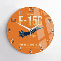 Thumbnail for F-15C Eagle design on orange no frame wall clock
