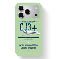 Thumbnail for Cessna Citation CJ3+ design on light green magsafe iphone case, for iPhone 17 Pro