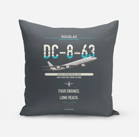 Thumbnail for Douglas DC-8-63 design on gray pillow
