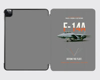 Thumbnail for F-14A Tomcat Defend The Fleet design on gray ipad tablet case
