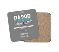 Thumbnail for Piper PA-28R Arrow III design on gray 1 piece coaster