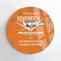 Thumbnail for Cessna Citation Sovereign+ design on orange no frame wall clock