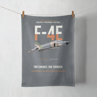 Thumbnail for F-4E Phantom II Two Engines One Thunder design on gray towel